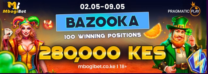 Bazooka Tournament on Mbogibet with 280,000 KES prize